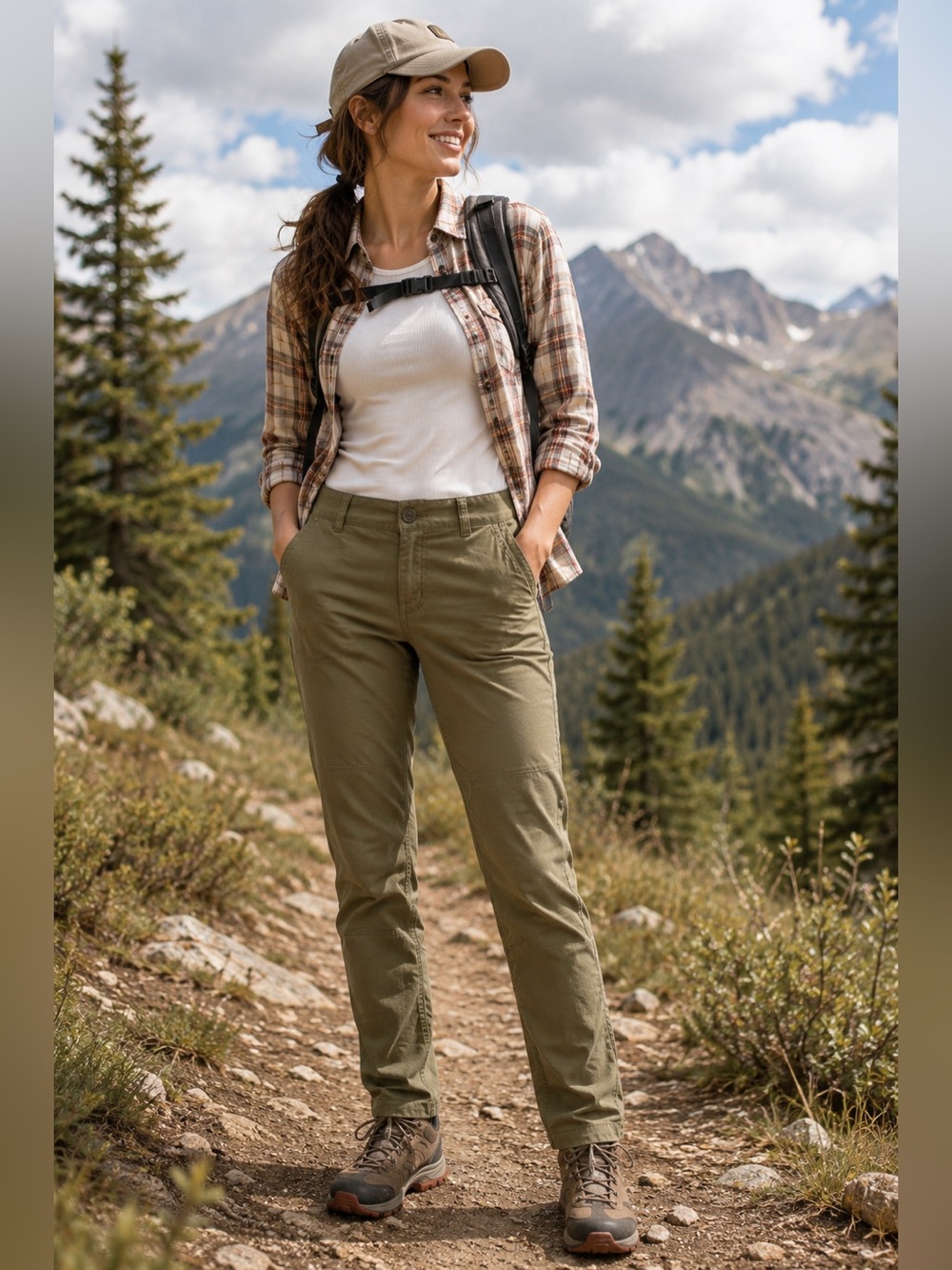 MEC Olive Green Straight-Leg Hiking Pants Size 10 Gorpcore Outdoor Hiking